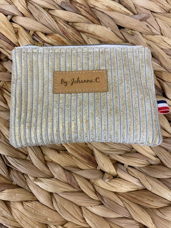 Porte-monnaie "Edition limitée" Velours Irisé doré