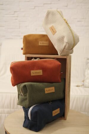 Trousses velours côtelé - à personnaliser