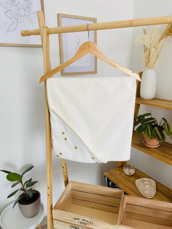 Cape de bain- Douceur pois doré & bambou