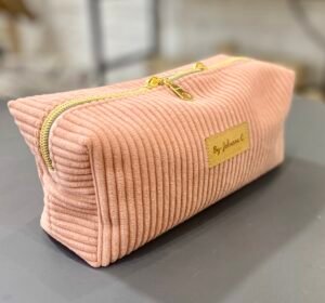 Trousse velours Rose