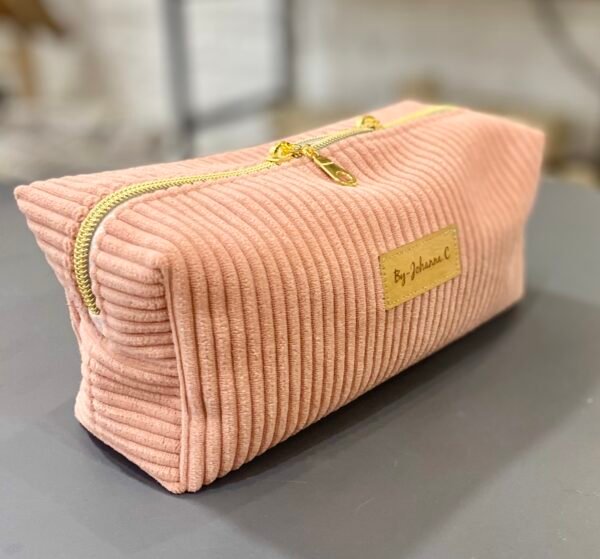 Trousse velours Rose