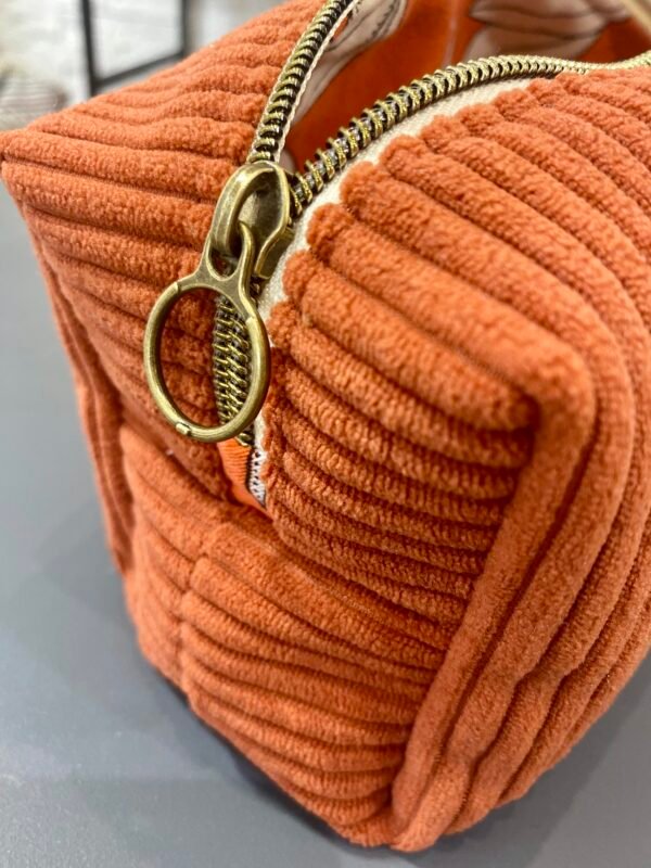 Trousse velours Terracotta