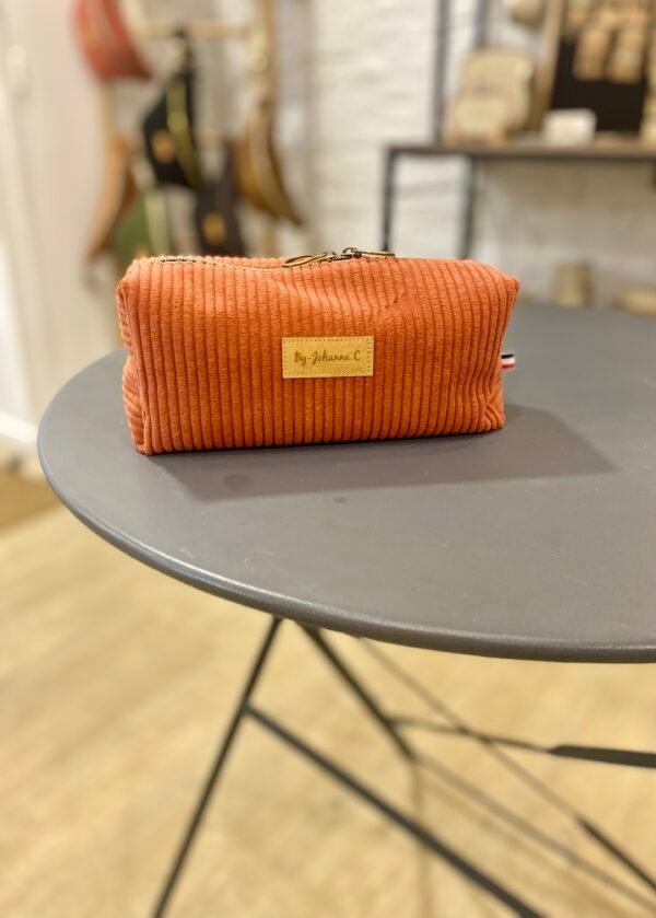Trousse velours Terracotta