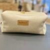 Trousse velours Ecru