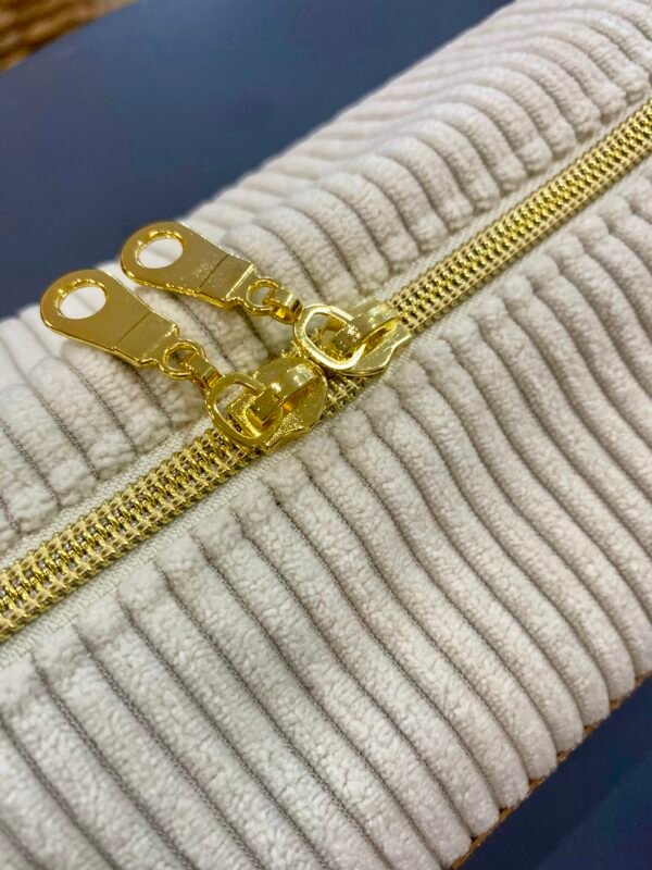 Trousse velours Ecru