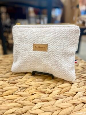 Pochette Neige-Fleurs des champs orangé