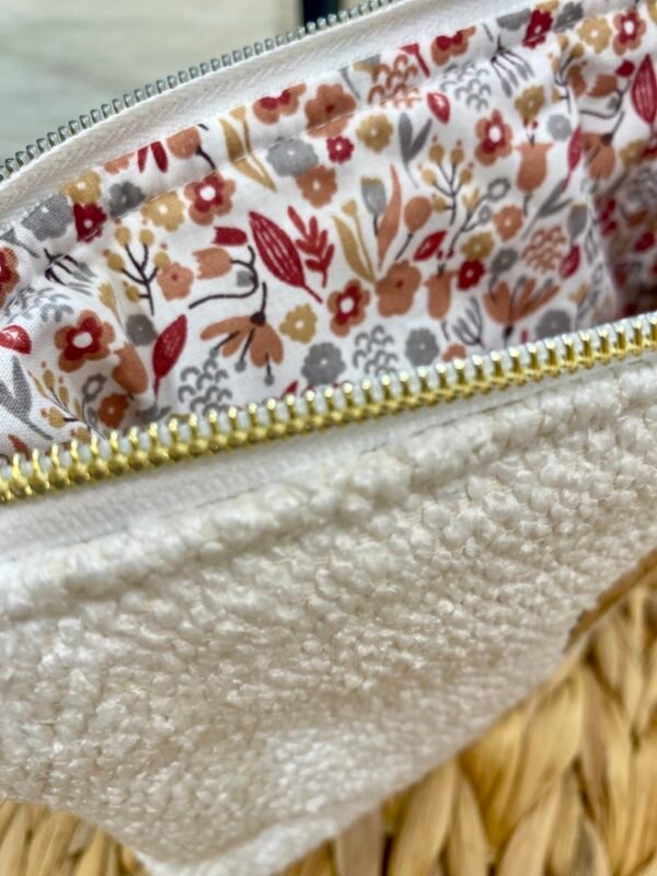 Pochette Neige-Fleurs des champs orangé