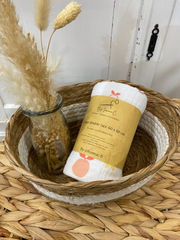 Lange double face Pomme-Blanc