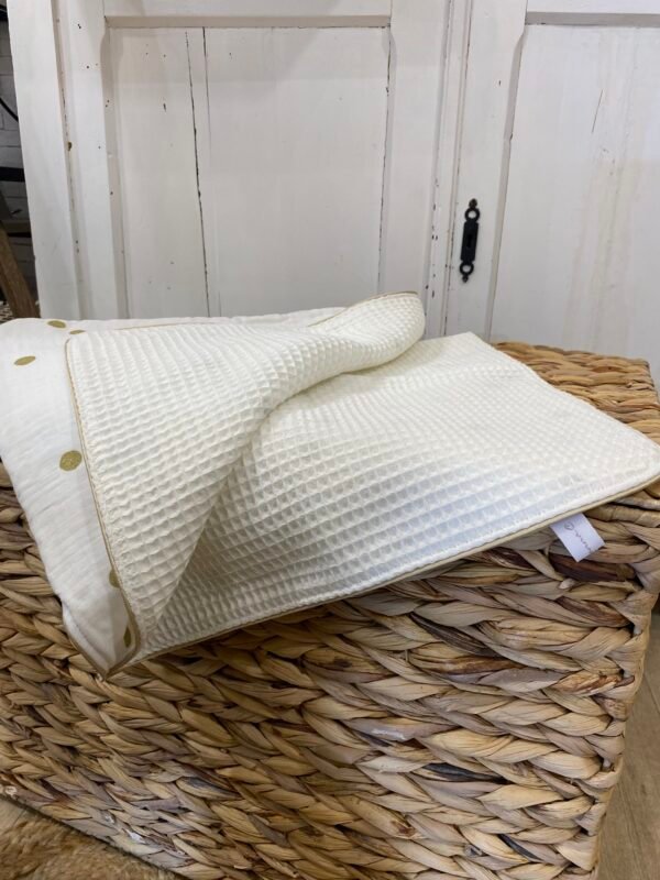 Cape de bain Nid d'abeille - pois doré