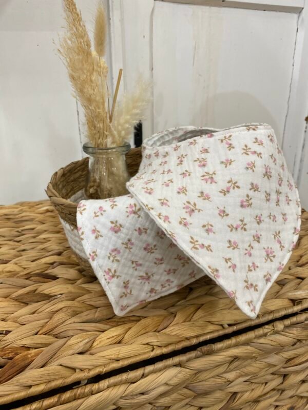 Lot de 2 bavoirs bandana "Printanière"