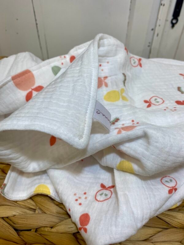 Lange double face Pomme-Blanc