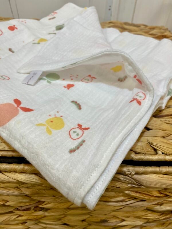 Lange double face Pomme-Blanc