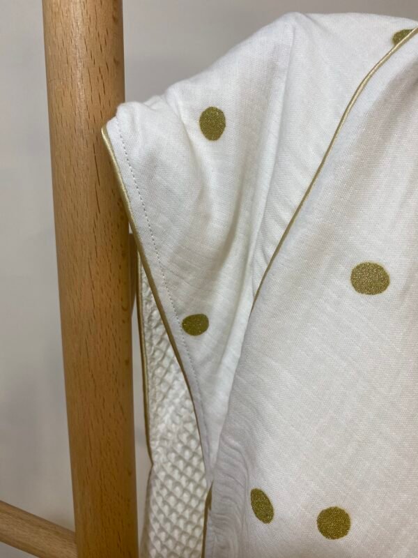 Cape de bain Nid d'abeille - pois doré