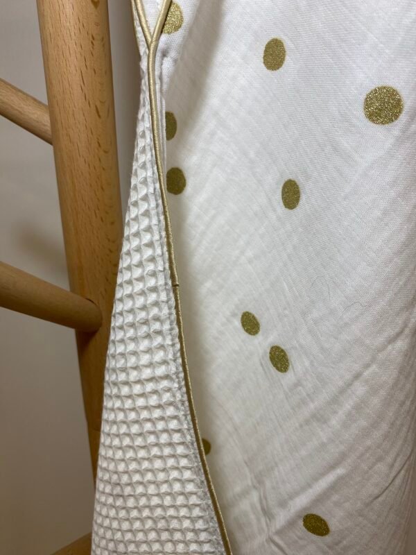 Cape de bain Nid d'abeille - pois doré