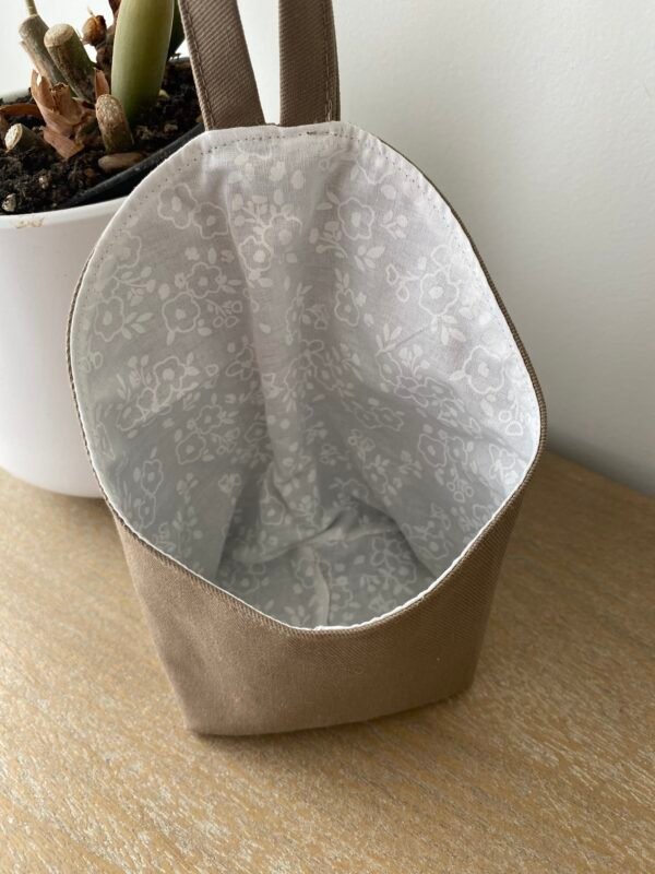 Panier suspendu - Toile Taupe