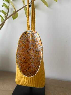 Panier suspendu - Nid d'abeille Jaune