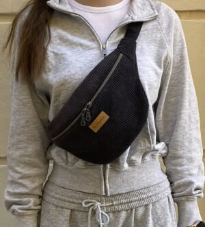 Banane Velours Gris Anthracite