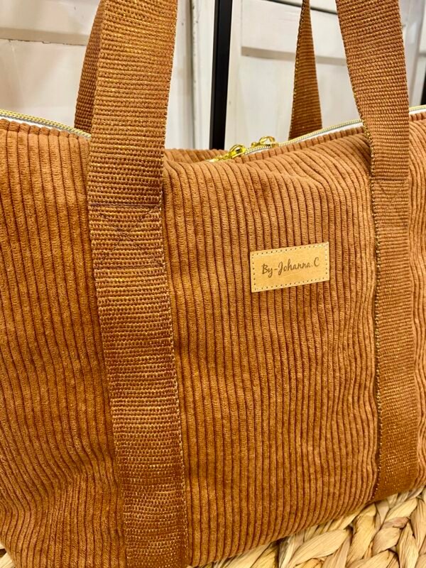 Sac Cabas ICONIQUE - velours rouille