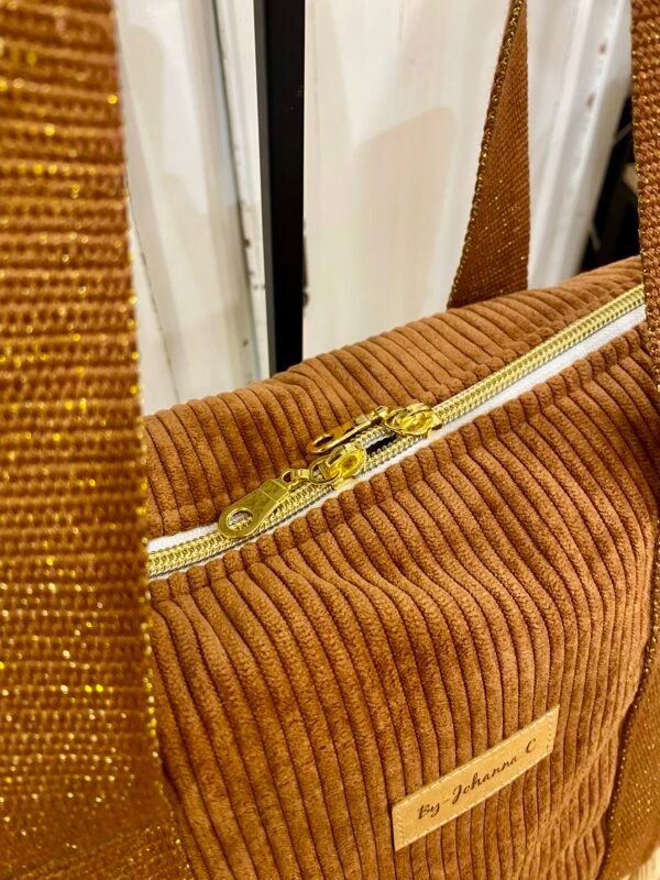 Sac Cabas ICONIQUE - velours rouille