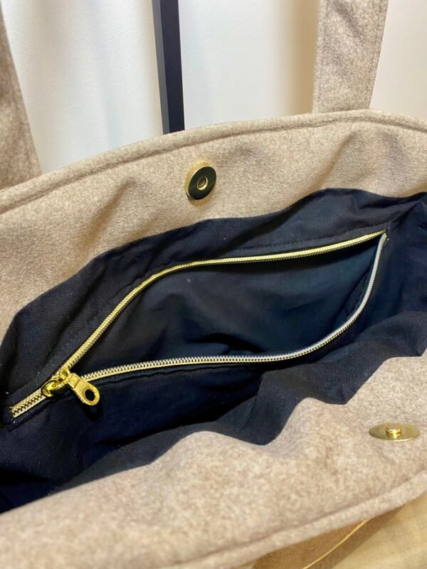 Sac Cabas INTEMPOREL - Imitation laine feutrée