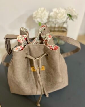 Sac Bourse - Suédine taupe