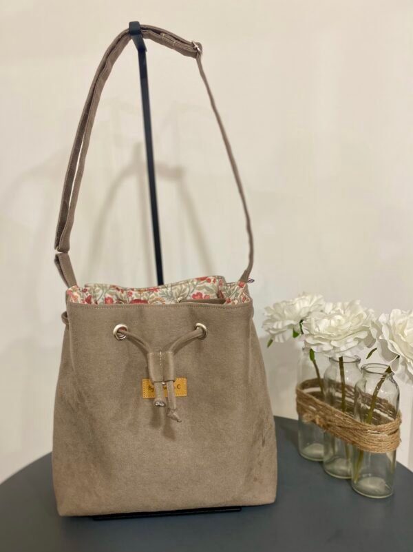 Sac Bourse - Suédine taupe