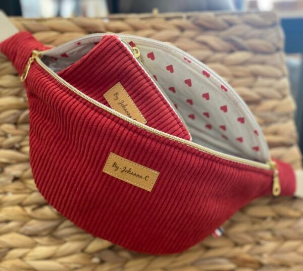 Ensemble Banane Velours ROUGE + porte monnaie