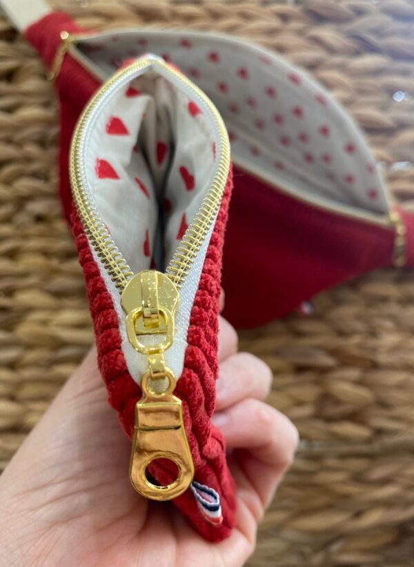 Ensemble Banane Velours ROUGE + porte monnaie