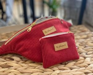 Ensemble Banane Velours ROUGE + porte monnaie