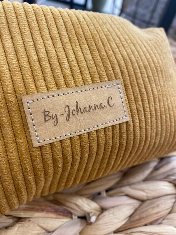 Trousse petit format - velours Ocre