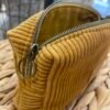 Trousse petit format - velours Ocre