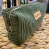 Trousse petit format - velours Kaki