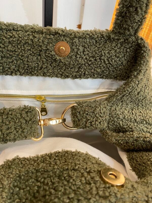 Sac Cabas ESSENTIEL- bouclette kaki