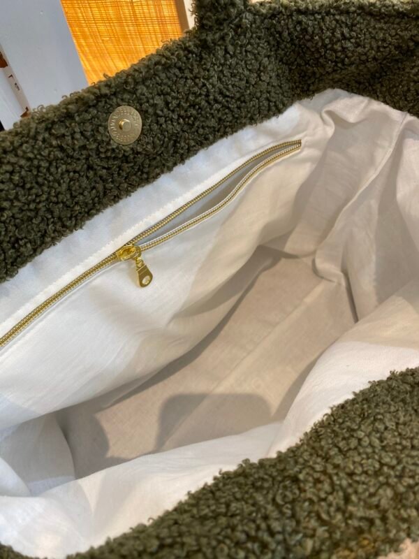 Sac Cabas ESSENTIEL- bouclette kaki