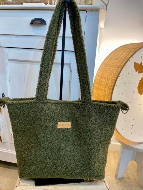 Sac Cabas ESSENTIEL- bouclette kaki