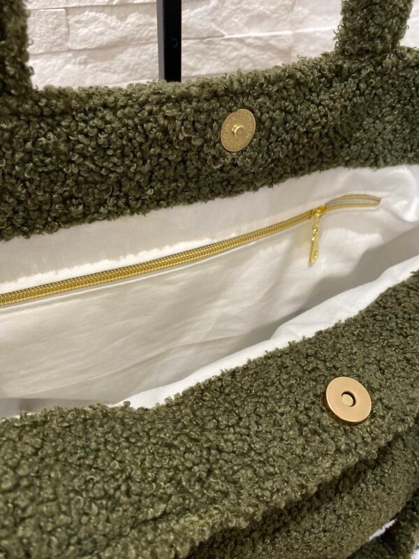 Sac Cabas ESSENTIEL- bouclette kaki