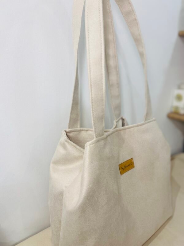 Sac Cabas ESSENTIEL- Suédine Ecru