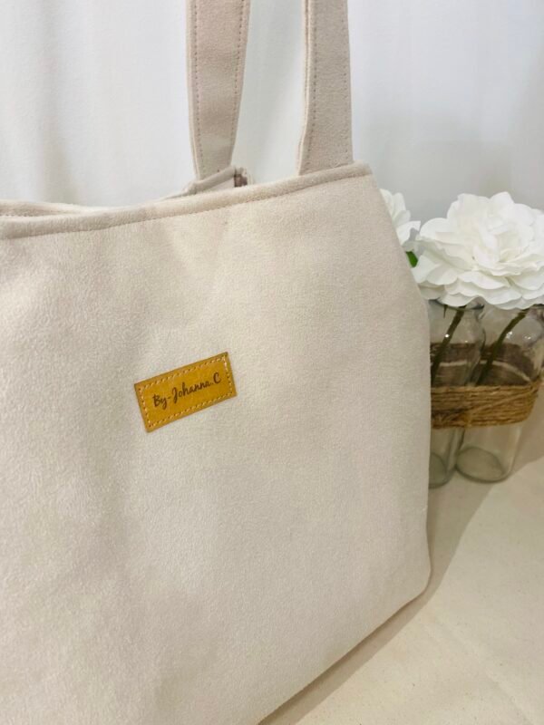 Sac Cabas ESSENTIEL- Suédine Ecru