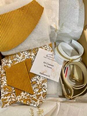Kit sac banane velours ocre